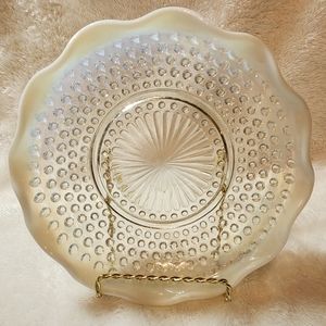 Opalescent Hobnail Glass Bowl